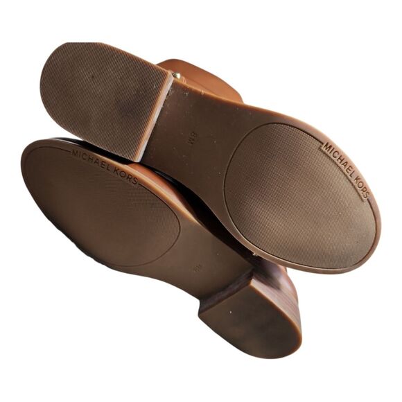 Michael Kors Leather Boots Women Sz 8 Brown Quiet Luxury Office Western Fall EUC - Picture 6 of 7